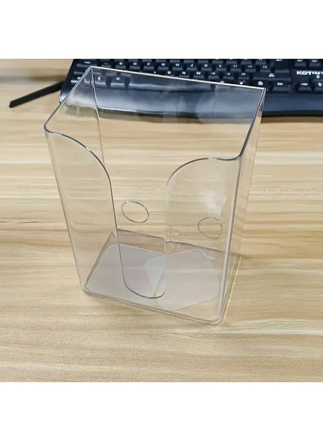 حامل علبة المناديل المثبت على الحائط شفاف بدون حفر مثبت باللاصق للحمام والمطبخ - Image 3